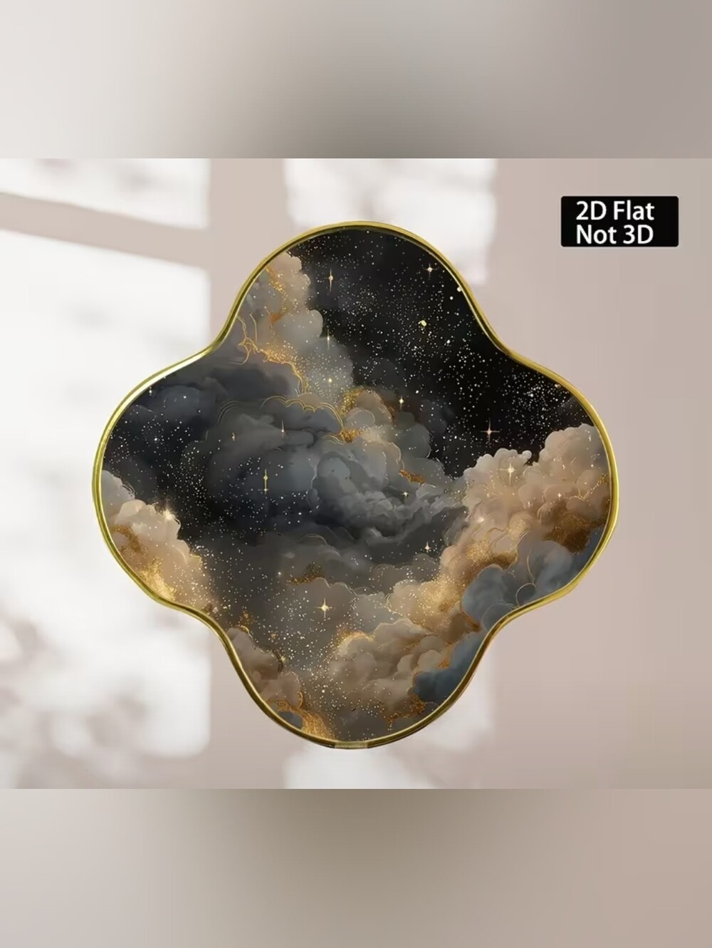 Decorative Cloudscape Wall Art - Gold & Black